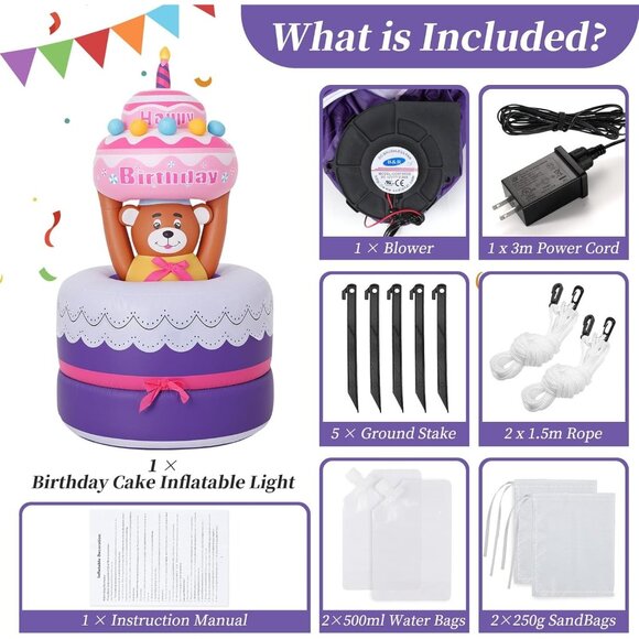 ⚡6FT Christmas Inflatables Lifting Bear LED Light Yard Outdoor Decorations - Picture 5 of 7